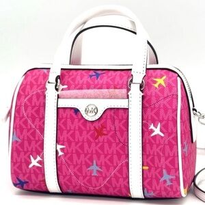 Michael Kors Small Travel Duffle Xbody Bag Dragon Fruit Multi